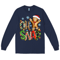 Navy oh snap christmas cookie Long Sleeve Tee - Zillion Design Studio