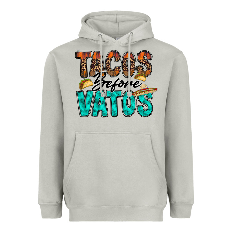 Tacos Before Vatos Heavyweight Hoodie by RacoonDesign | Teevron