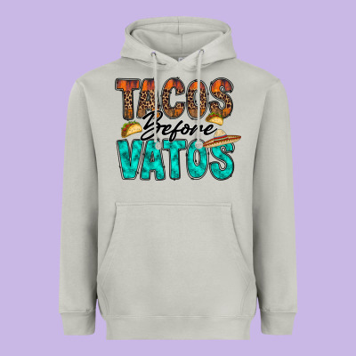 Tacos Before Vatos Heavyweight Hoodie Designed By Racoondesign