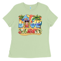 Matcha love summer gnomes  Background Ladies Tee - BarkalooDesign