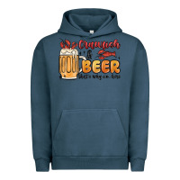 Pigment Midnight Navy crawfish and beer that's why i'm here Urban Hoodie - MaliasSmallBusiness