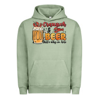 Pigment Oil Green crawfish and beer that's why i'm here Urban Hoodie - MaliasSmallBusiness
