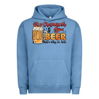 Pigment Pebble Blue crawfish and beer that's why i'm here Urban Hoodie - MaliasSmallBusiness