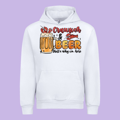 Crawfish And Beer That's Why I'm Here Urban Hoodie Designed By Maliassmallbusiness