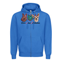 True Royal peace love chihuahua Zipper Hoodie - RanaPortraitStore