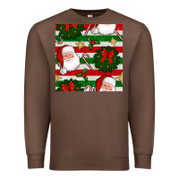 Chestnut christmas  santa clause and ornaments seamless  pattern Premium Sweatshirt - BundleAndBundleShop
