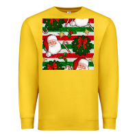 Lemon christmas  santa clause and ornaments seamless  pattern Premium Sweatshirt - BundleAndBundleShop