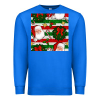 True Royal christmas  santa clause and ornaments seamless  pattern Premium Sweatshirt - BundleAndBundleShop