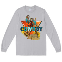 Moon Dust hey cowboy with sunflowers Long Sleeve Tee - texasbilliewilder