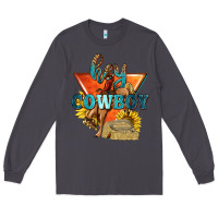 Smoke hey cowboy with sunflowers Long Sleeve Tee - texasbilliewilder