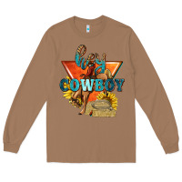 Toasted Coconut hey cowboy with sunflowers Long Sleeve Tee - texasbilliewilder