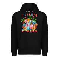 Black life is better at the beach Premium Hoodie - MaliasSmallBusiness