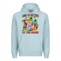 Blue Mist life is better at the beach Premium Hoodie - MaliasSmallBusiness