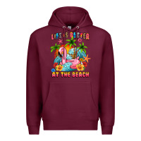 Burgundy life is better at the beach Premium Hoodie - MaliasSmallBusiness