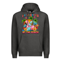 Charcoal Heather life is better at the beach Premium Hoodie - MaliasSmallBusiness