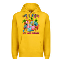 Lemon life is better at the beach Premium Hoodie - MaliasSmallBusiness