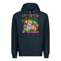 Navy life is better at the beach Premium Hoodie - MaliasSmallBusiness