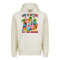 Oatmeal Heather life is better at the beach Premium Hoodie - MaliasSmallBusiness