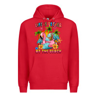 Red life is better at the beach Premium Hoodie - MaliasSmallBusiness