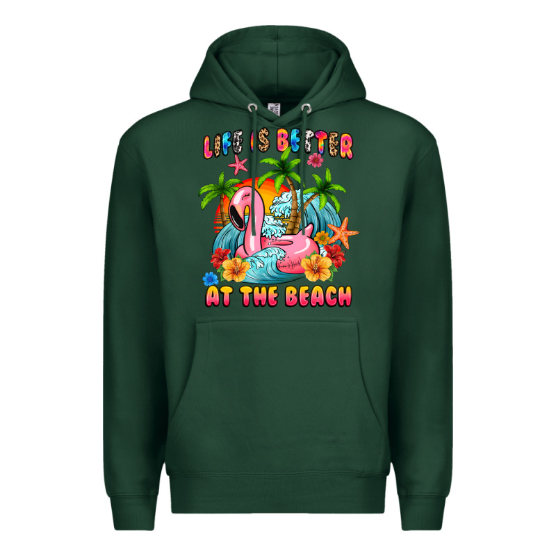Life Is Better At The Beach Premium Hoodie by MaliasSmallBusiness | Teevron