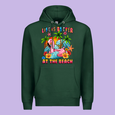 Life Is Better At The Beach Premium Hoodie Designed By Maliassmallbusiness
