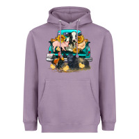 Lavender farm truck farm animals Heavyweight Hoodie - FaDigitalArtStudio