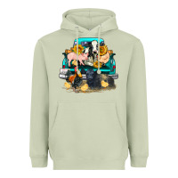 Matcha farm truck farm animals Heavyweight Hoodie - FaDigitalArtStudio
