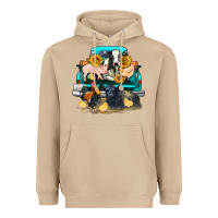 Mushroom farm truck farm animals Heavyweight Hoodie - FaDigitalArtStudio