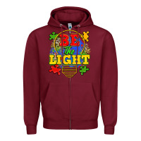 Burgundy be the light Zipper Hoodie - Zillion Design Studio
