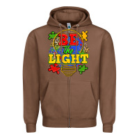 Chestnut be the light Zipper Hoodie - Zillion Design Studio