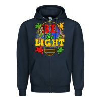 Navy be the light Zipper Hoodie - Zillion Design Studio