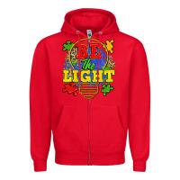 Red be the light Zipper Hoodie - Zillion Design Studio