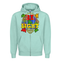 Seafoam be the light Zipper Hoodie - Zillion Design Studio
