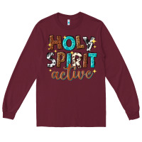 Burgundy holy spirit active Long Sleeve Tee - texasbilliewilder