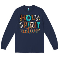 Navy holy spirit active Long Sleeve Tee - texasbilliewilder