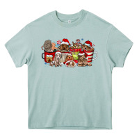 Arona Christmas Dog Coffee Heavy Core Tee - CowhideDigitalArt