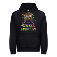Black bead princess messy bun mardi gras Urban Hoodie - MaliasSmallBusiness