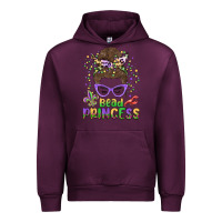 Mauve Wine bead princess messy bun mardi gras Urban Hoodie - MaliasSmallBusiness