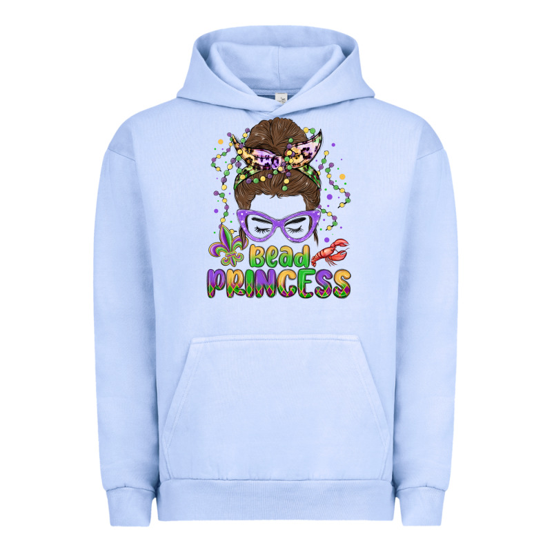 Bead Princess Messy Bun Mardi Gras Urban Hoodie by MaliasSmallBusiness | Teevron