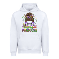White bead princess messy bun mardi gras Urban Hoodie - MaliasSmallBusiness