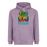 Lavender keep on trucking with western truck Heavyweight Hoodie - HRA Design Shop