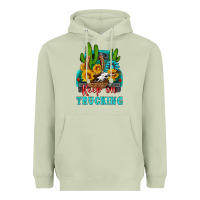 Matcha keep on trucking with western truck Heavyweight Hoodie - HRA Design Shop