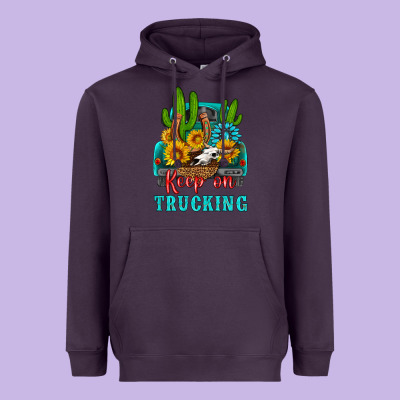 Keep On Trucking With Western Truck Heavyweight Hoodie Designed By Hra Design Shop
