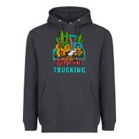 Smoke keep on trucking with western truck Heavyweight Hoodie - HRA Design Shop
