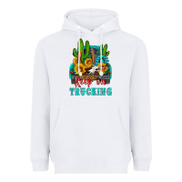 White keep on trucking with western truck Heavyweight Hoodie - HRA Design Shop