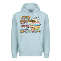 Blue Mist money can't buy happiness but it can buy books Premium Hoodie - MaliasSmallBusiness