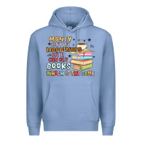 Colony Blue money can't buy happiness but it can buy books Premium Hoodie - MaliasSmallBusiness