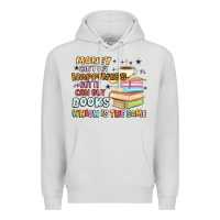 Dove Grey money can't buy happiness but it can buy books Premium Hoodie - MaliasSmallBusiness