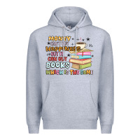 Heather Grey money can't buy happiness but it can buy books Premium Hoodie - MaliasSmallBusiness