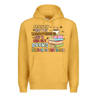Mustard money can't buy happiness but it can buy books Premium Hoodie - MaliasSmallBusiness